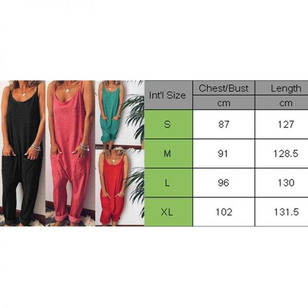 The Best New Women Casual Jumpsuit Ladies Sleeveless Loose Baggy Trousers Overalls Party Solid Jumpsuit Romper Trousers Online - Takalr