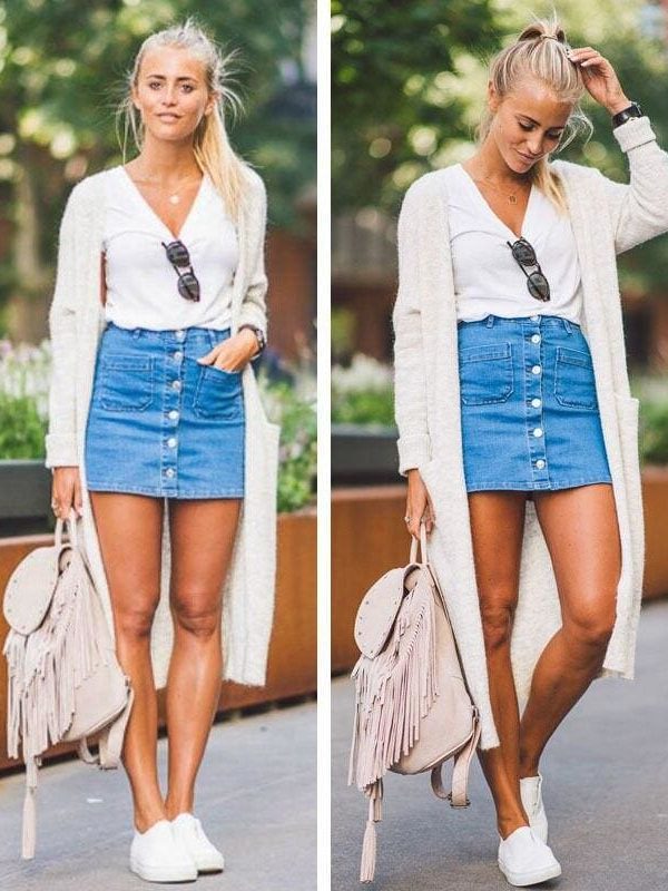 The Best New Women Fashion Denim Skirt High Waist Bodycon Slim A-Line Short Mini Skirt Holiday Summer Laides Girls Solid Casual Skirts Online - Takalr