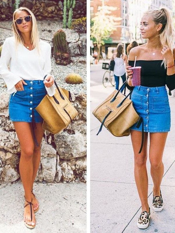 The Best New Women Fashion Denim Skirt High Waist Bodycon Slim A-Line Short Mini Skirt Holiday Summer Laides Girls Solid Casual Skirts Online - Takalr