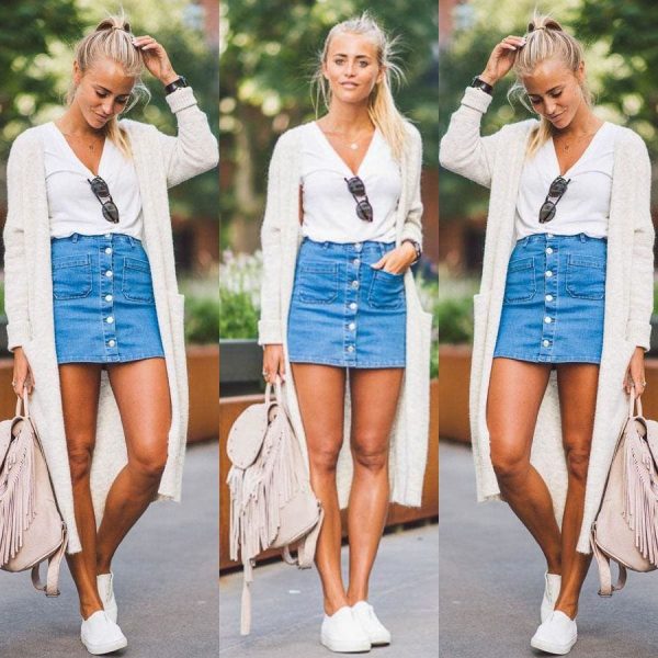 The Best New Women Fashion Denim Skirt High Waist Bodycon Slim A-Line Short Mini Skirt Holiday Summer Laides Girls Solid Casual Skirts Online - Takalr