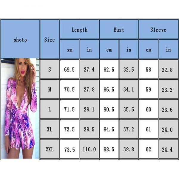 The Best New Women Jumpsuit Summer Boho Floral Casual Long Sleeve Playsuit Sexy Ladies V Neck Jumpsuit Romper Holiday Beachwear Online - Takalr