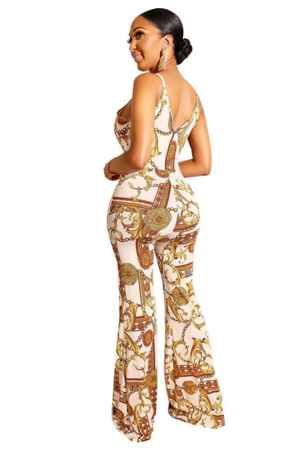 The Best New Women Ladies Clubwear Printed Sleeveless Casual Playsuit Bodycon Party Jumpsuit Romper Long Pant Trousers Online - Takalr