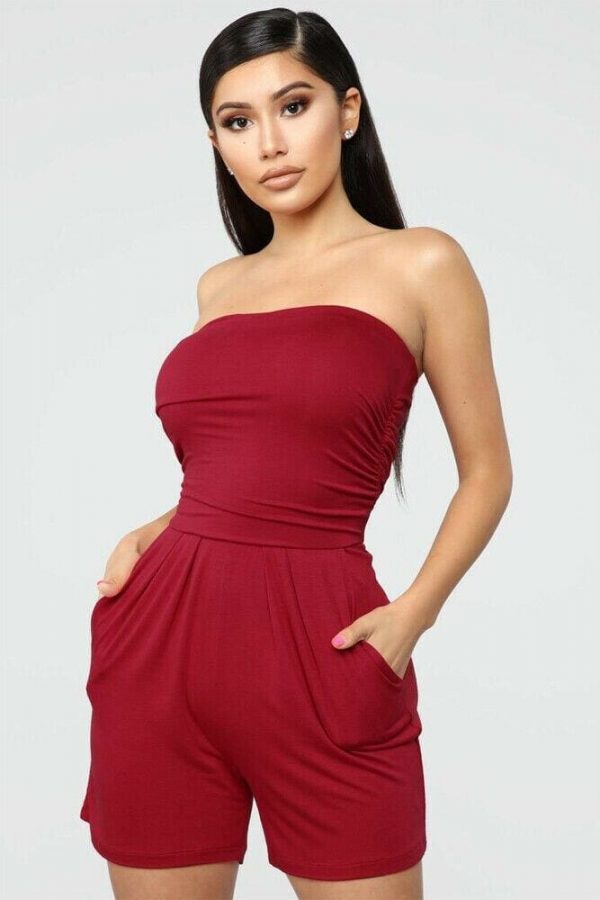 The Best New Women Ladies Clubwear Summer Playsuit Bodycon Sexy Off Shoulder Tube Tops Party Jumpsuit Romper Trousers Online - Takalr