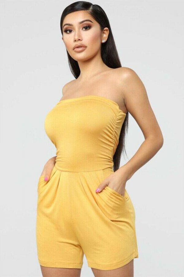 The Best New Women Ladies Clubwear Summer Playsuit Bodycon Sexy Off Shoulder Tube Tops Party Jumpsuit Romper Trousers Online - Takalr