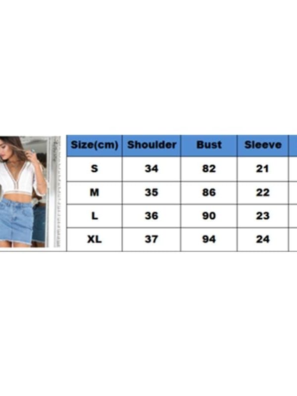 The Best New Women Ladies Loose V-Neck Pullover Crop Tops Summer Sexy Frill Bralet Boobtube Top Party Blouse Casual Online - Takalr