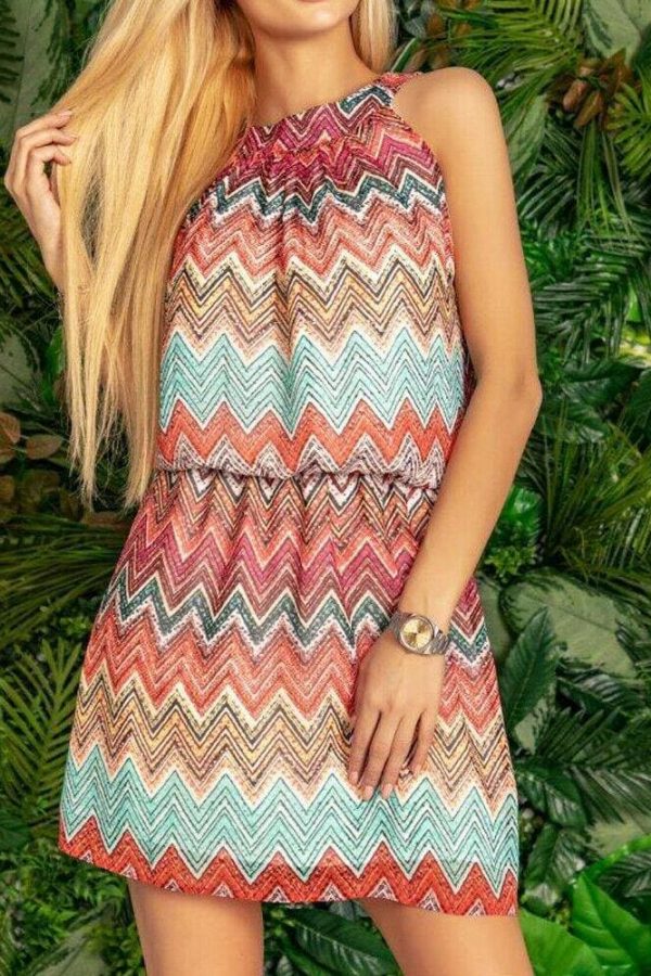 The Best New Women Ladies Summer Boho Sleeveless Short Mini Dress Holiday Party Beach Dresses Fashion Casual Loose Sundress Online - Takalr