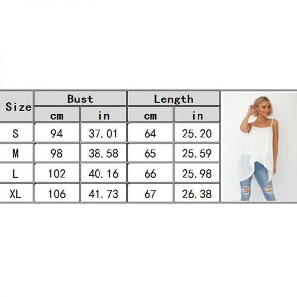 The Best New Women Ladies Vest Tank Top Chiffon Long Loose Solid Beach Casual Swing Cami Tops Blouse Summer Clothes Online - Takalr