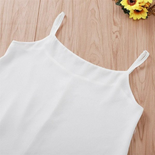 The Best New Women Ladies Vest Tank Top Chiffon Long Loose Solid Beach Casual Swing Cami Tops Blouse Summer Clothes Online - Takalr