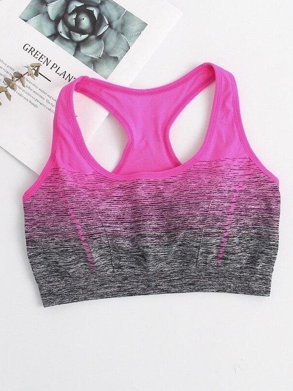 The Best New Women Lady Seamless Sports Bra Gym Yoga Padded Fitness Stretch Tank Top Underwear Tank Vest Padded Workout Online - Takalr