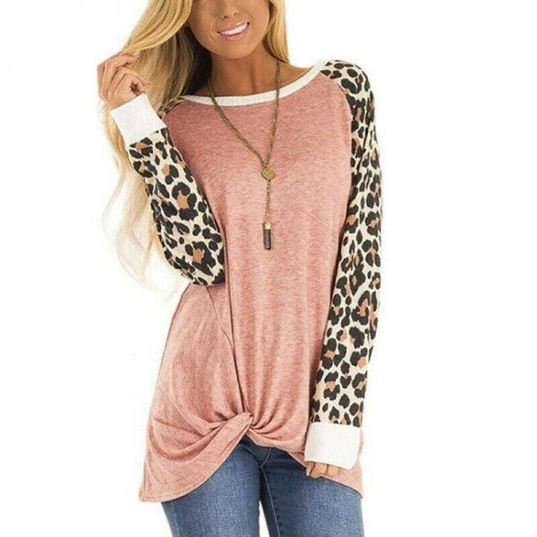 The Best New Women Leopard Printed Long Sleeve Tops Ladies Casual Sweater Loose Baggy Jumper Pullover Shirt Top Sweatshirt Online - Takalr