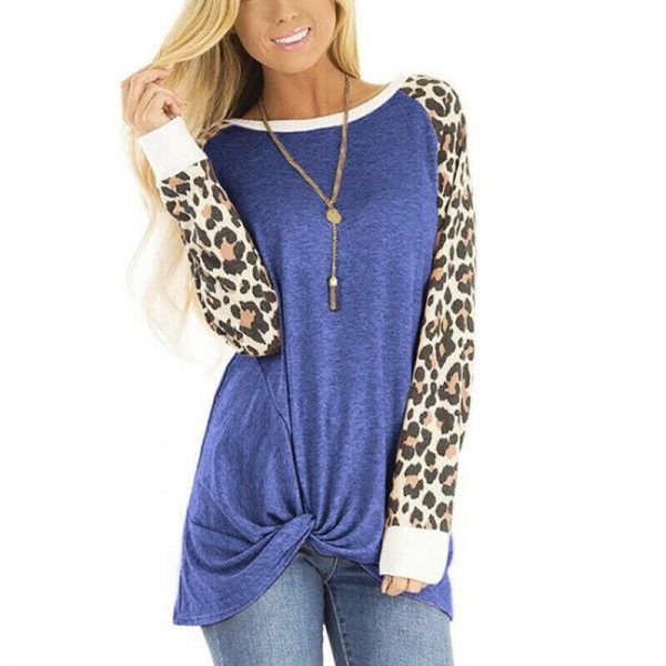 The Best New Women Leopard Printed Long Sleeve Tops Ladies Casual Sweater Loose Baggy Jumper Pullover Shirt Top Sweatshirt Online - Takalr