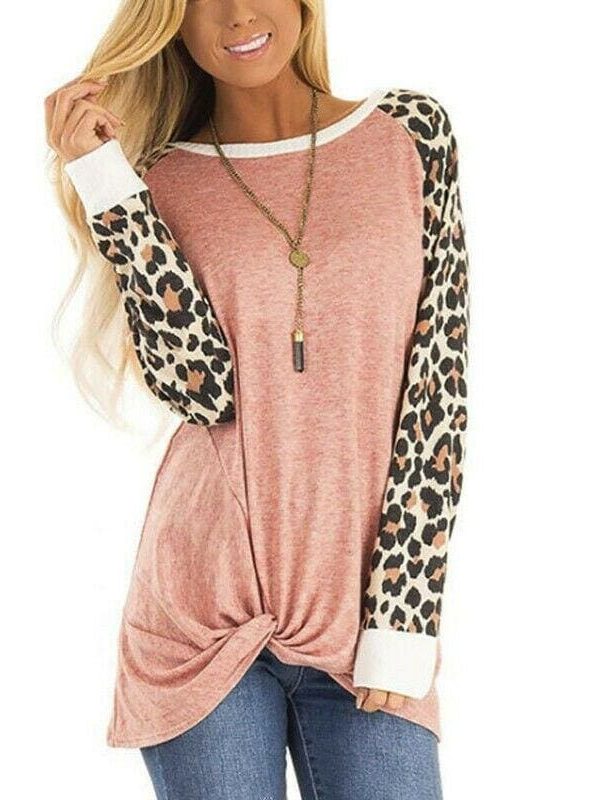 The Best New Women Leopard Printed Long Sleeve Tops Ladies Casual Sweater Loose Baggy Jumper Pullover Shirt Top Sweatshirt Online - Takalr