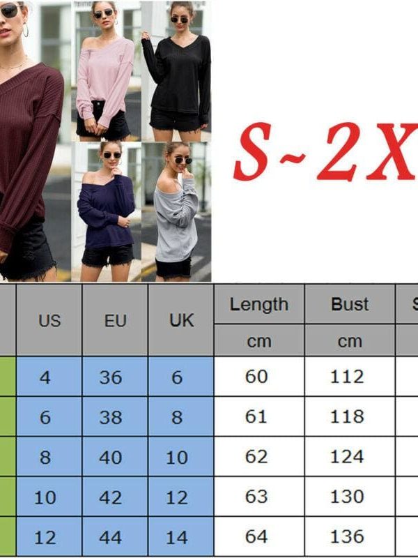 The Best New Women Long Sleeve Loose T Shirts Fashion Ladies One Shoulder Summer Casual Pullover Tops Shirt Sweatshirt Online - Takalr