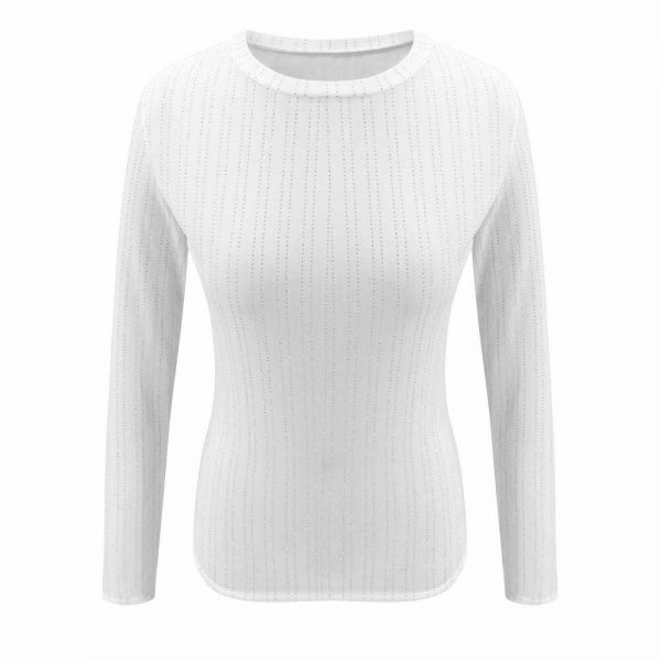 The Best New Women Long Sleeve Loose Tee Shirts Fashion Ladies Autumn Winter Diamond Shining Casual Slim Fit Blouse Tops Shirt Online - Takalr