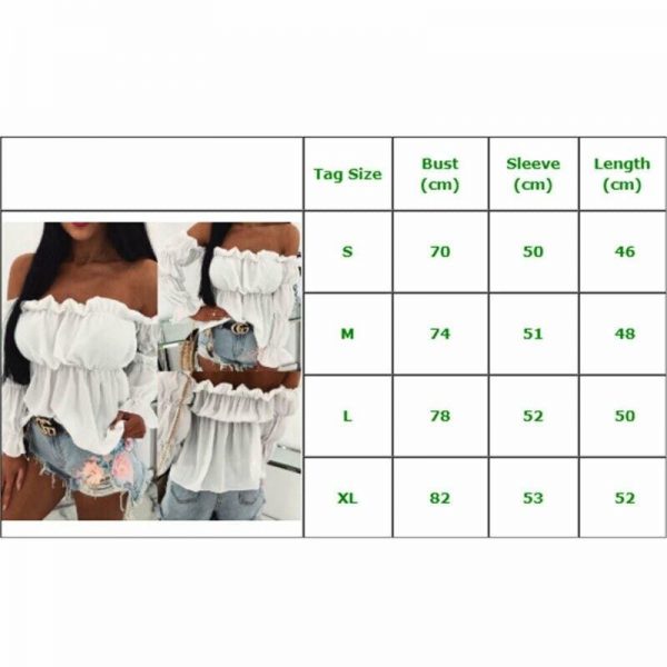 The Best New Women Loose Off Shoulder Long Sleeve Casual Shirt Tops Fashion Ladies Summer T-shirt Clothing Beach Holiday Streetwear Online - Takalr