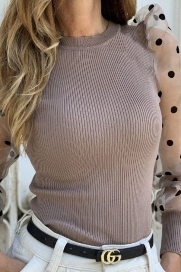 The Best New Women Mesh Sheer Puff Sleeve Blouse Top Spring Autumn Turtleneck Casual Long Sleeve Sexy Blouse Shirt Online - Takalr