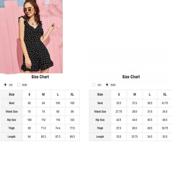 The Best New Women Polka Dot Jumpsuit Fashion Ladies Boho Ruffle Backless Romper Holiday Summer Beach Casual Shorts Playsuit Trouser Online - Takalr