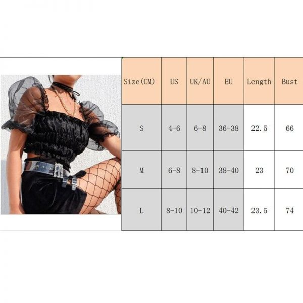 The Best New Women Ruffle Puff Sleeve Shirt Fashion Ladies Summer Casual Blouse Crop Cami Tops Shirt Beach Holiday Clothes Online - Takalr