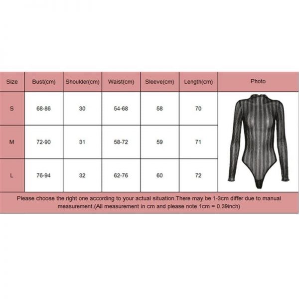 The Best New Women Sexy Turtleneck Sheer Mesh Romper Tops Bodycon Bodysuit Long Sleeves Leotard Jumpsuit Shirt Tops Online - Takalr