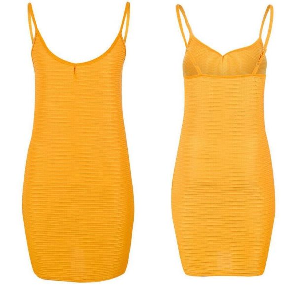 The Best New Women Sleeveless Bodycon Sundress Ladies Summer Holiday Solid Casual Package Hip Mini Short Dress Online - Takalr