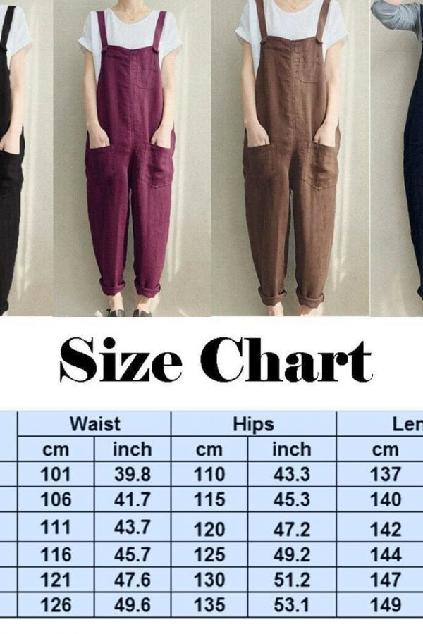 The Best New Women Sleeveless Dungarees Summer Plus Size Rompers Jumpsuit Casual Loose Wide Leg Pants Overalls Playsuits Online - Takalr