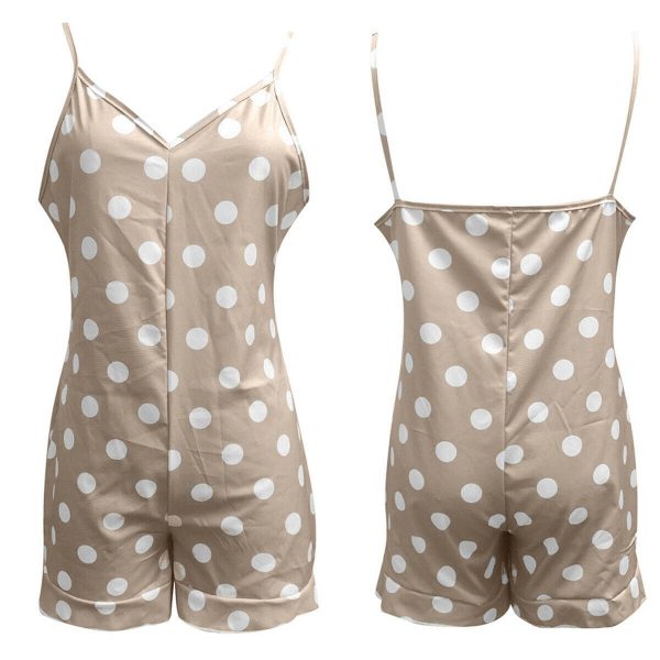 The Best New Women Sleeveless Polka Dot Playsuit 2019 Fashion Ladies Summer Holiday Casual Romper Daily Short Jumpsuit Trousers Online - Takalr