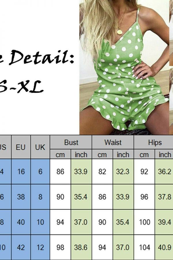 The Best New Women Sleeveless Polka Dot Playsuit 2019 Fashion Ladies Summer Holiday Casual Romper Daily Short Jumpsuit Trousers Online - Takalr