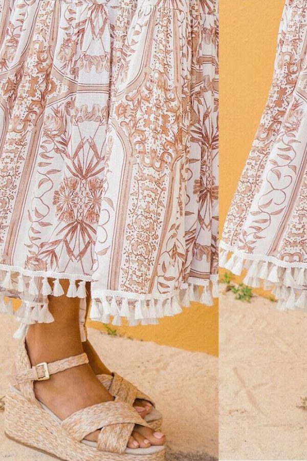 The Best New Women Summer Boho Floral Print Maxi Skirt Summer Holiday Long Skirt Beach Skirt arrival Long Retro Skirt Sundress Hot Online - Takalr