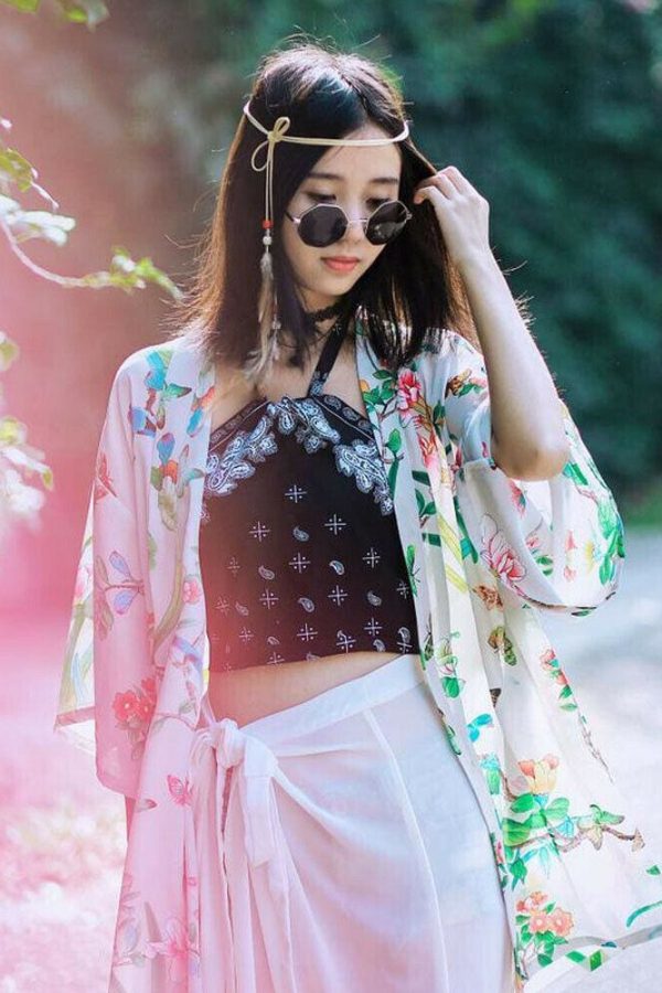 The Best New Women Summer Boho Off Shoulder Halter Floral Crop Tank Top Vest Beach Blouse Crop Casual Backless Shirt Online - Takalr