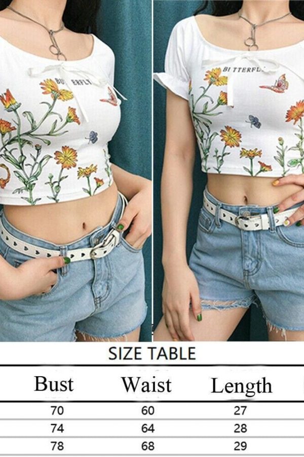 The Best New Women Summer Floral Off Shoulder Tops Ladies Casual Blouse Short Sleeve Beach Holiday Slim Crop Top Shirt Online - Takalr