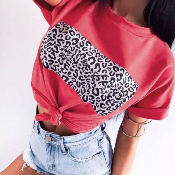 The Best New Women Summer Loose Round Neck Tops Holiday Ladies Short Sleeve Casual Tops T-Shirt Outwear Women Clothes Online - Takalr