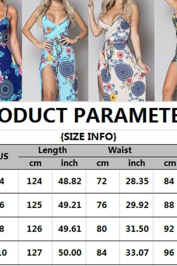 The Best New Women Summer Vintage Boho Sleeveless Long Maxi Dress Ladies V-Neck Fashion Beach Party Dress Sundress Online - Takalr