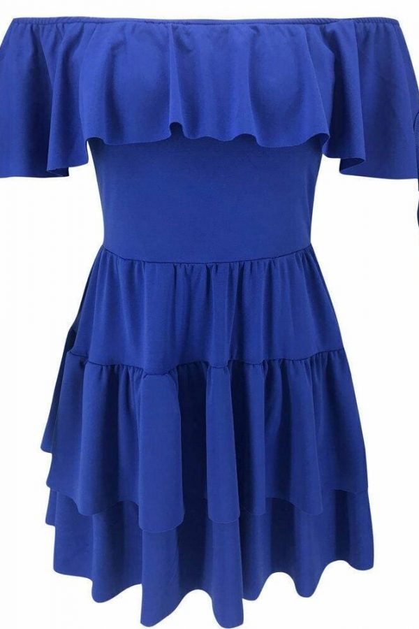 The Best New Women Wrap Summer Boho Off Shoulder Mini Skater Dress Ladies Holiday Casual Beach Sundress Fashion Formal Dress Online - Takalr