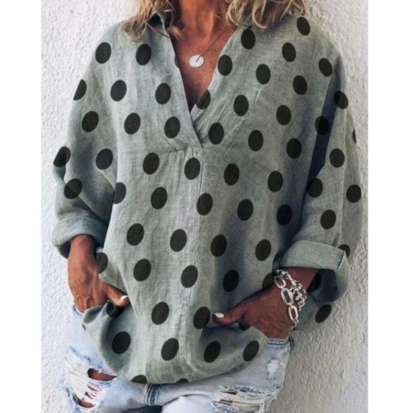 The Best New Women's Casual Shirt Summer Loose V-Neck Blouse Long Sleeve  Fashion Ladies Party Daily Tops Women Clothes Online - Takalr