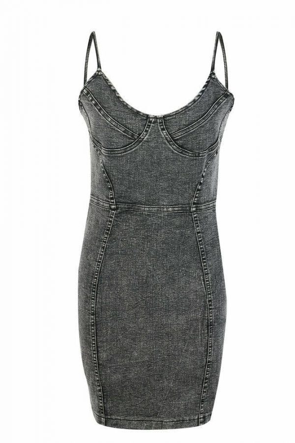 The Best New Women's Denim Bodycon Bandage Short Mini Dress Sexy Ladies Sleeveless Summer Cocktail Club Holiday Sundress Online - Takalr