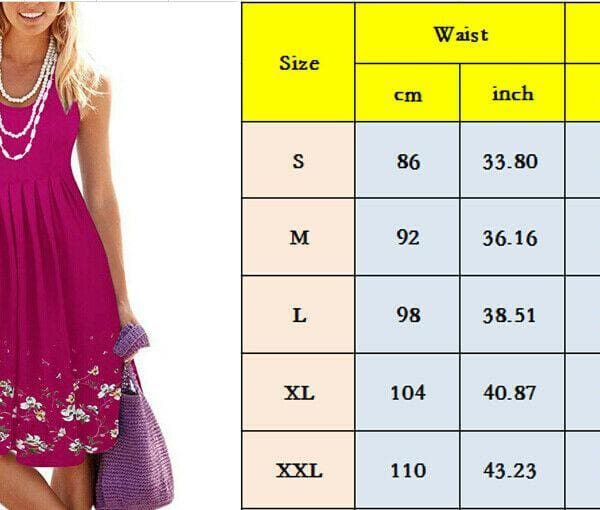 The Best New Women's Floral Bodycon High Waist Sleeveless Sundress Ladies Summer Casual Loose Short Midi Dress Online - Takalr