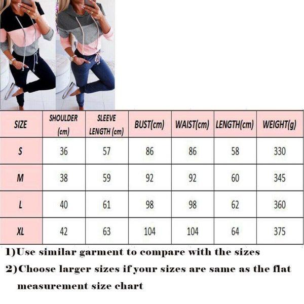 The Best New Women's Long Sleeve Casual Hoodies Sweatshirts Sport Hooded Coat Jumper Pullover Tops Outwear Women Clothes Online - Takalr