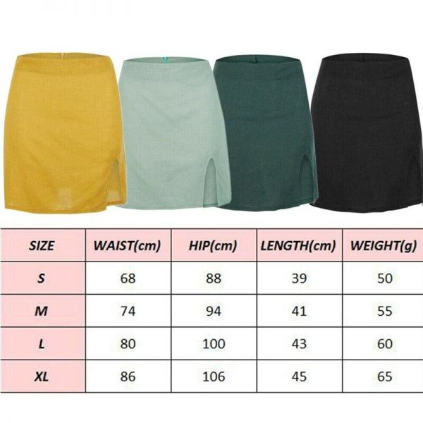 The Best New Women's Summer High Waist Skirts Holiday Ladies Casual Bodycon Slim Short Mini Pencil Solid Color Skirt Online - Takalr