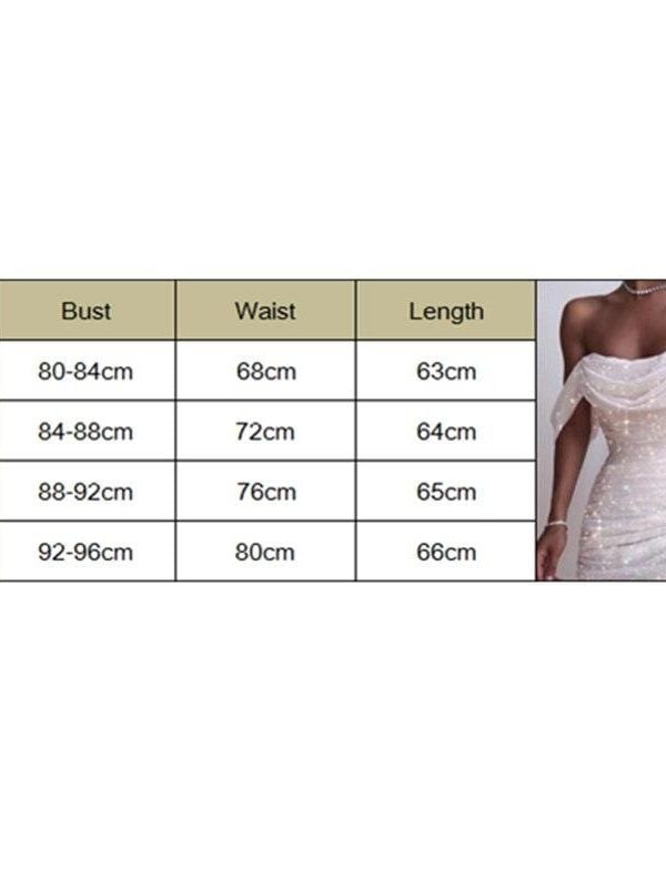 The Best Off Shoulder Pleated White bodycon Dress Women Strapless Backless Shinny Dress Elegant Party Dresses Clothes Online - Takalr