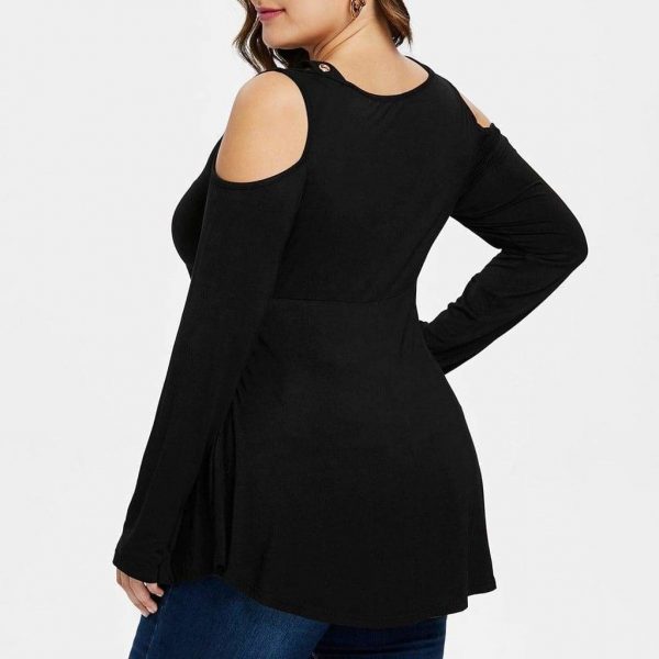 The Best Plus Size Grommet V-Neck Top Blouses For Elegant Ladies Online - Takalr