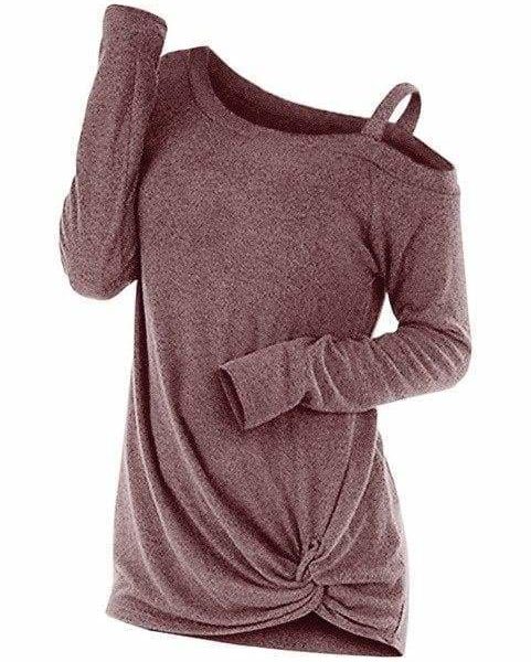 The Best Plus Size Long Sleeve Tshirts One Shoulder T-Shirt Online - Takalr