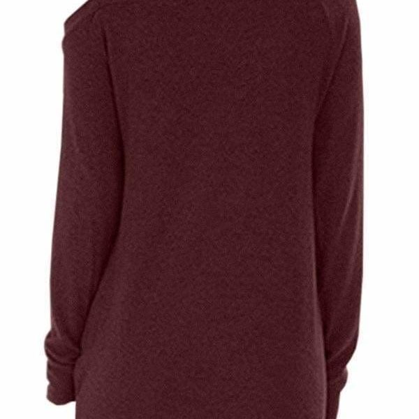 The Best Plus Size Long Sleeve Tshirts One Shoulder T-Shirt Online - Takalr