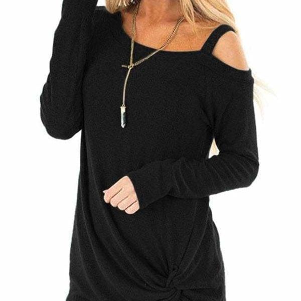 The Best Plus Size Long Sleeve Tshirts One Shoulder T-Shirt Online - Takalr