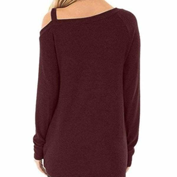 The Best Plus Size Long Sleeve Tshirts One Shoulder T-Shirt Online - Takalr