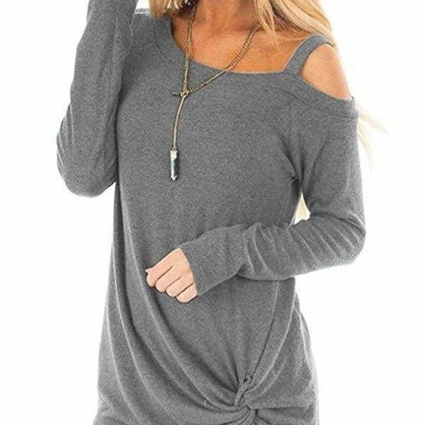 The Best Plus Size Long Sleeve Tshirts One Shoulder T-Shirt Online - Takalr