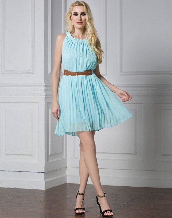 The Best Plus Size Summer Style Women's Pleated Chiffon Dresses Casual Dress Online - Source Silk