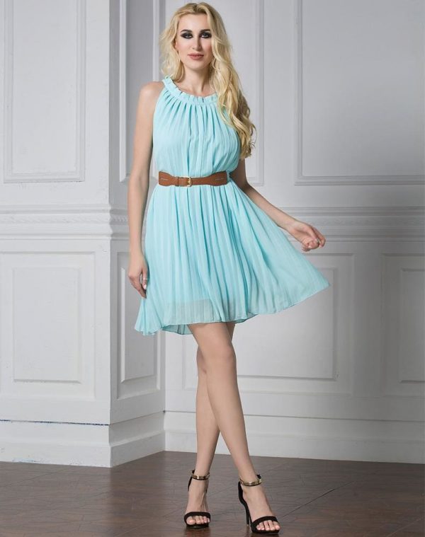 The Best Plus Size Summer Style Women's Pleated Chiffon Dresses Casual Dress Online - Source Silk