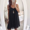 The Best Plus Size Women Chiffon Summer Casual Sleeveless Dress New Fashion Solid Strappy Beach Sundress Short Dress Online - Takalr