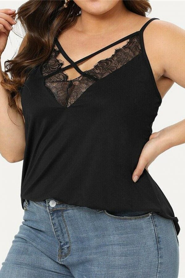 The Best Plus Size Women's Casual Sleeveless Silk Vest Blouse Fashion Ladies Loose Solid Casual Beach Shirt Tops Online - Takalr