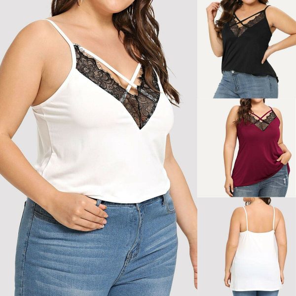 The Best Plus Size Women's Casual Sleeveless Silk Vest Blouse Fashion Ladies Loose Solid Casual Beach Shirt Tops Online - Takalr